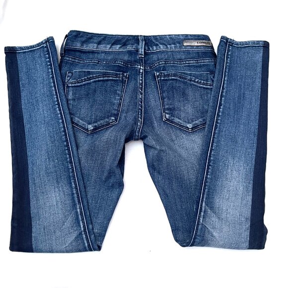 Express Stella Black Stripe skinny Jeans leggings size S - Picture 5 of 12